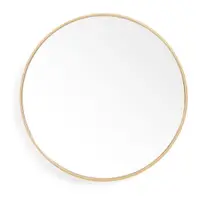 Oglindă de perete cu ramă din lemn de stejar Wireworks Glance, ø 45 cm