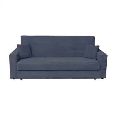 Canapea CORINNE LUX extensibila, 3 locuri, cu lada depozitare, albastru, 220x90x96 cm
