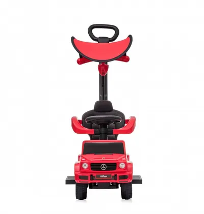 Masinuta copii de impins Lorelli Mercedes-Benz G350D Red cu maner parental si copertina detasabile, suport pentru picioare, volan cu functii muzicale, inaltime de la sol la sezut 26 cm