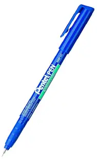 Marker permanent Pentel - NMF50, 0.6 mm, albastru
