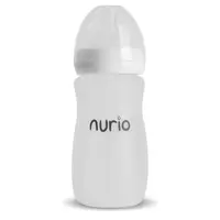 Biberon Nurio Premium din Sticla cu Protectie din Silicon, 250 ml