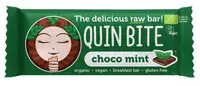 Baton bio raw, ciocolată și mentă, 30 g, Quin Bite