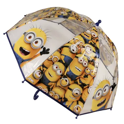 Umbrela transparenta pentru copii Minions