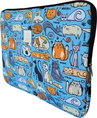 Husă pentru laptop Anegami - Pisici nebune, 13"-14"