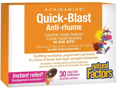 Echinamide Quick-Blast, 30 capsule masticabile, Natural Factors