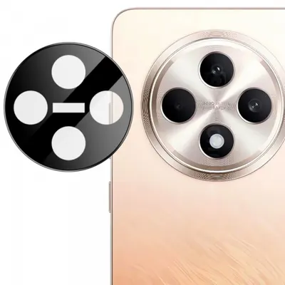 Folie de protectie Camera Spate Techsuit pentru Oppo Reno12 FS 5G / Reno12 FS 4G / Reno12 F 4G / Reno12 F, Sticla Securizata, Neagra
