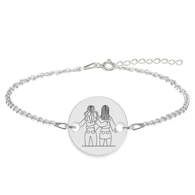 BFF - Bratara personalizata pentru cei mai buni prieteni din argint 925