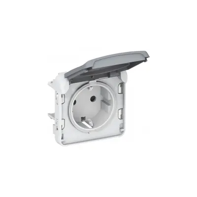 priza Plexo IP55 - German standard - 2P+E screw terminals- modular - gri
