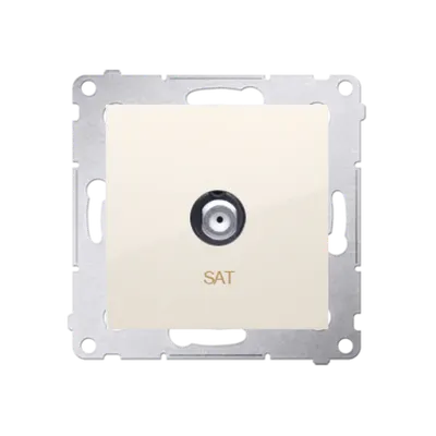 Priza TV tip F pentru instalatii individuale, crem