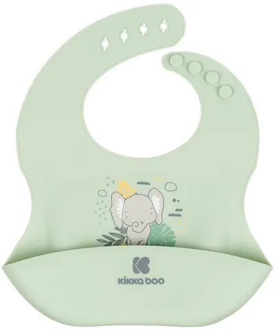 Bavetă din silicon KikkaBoo - Savanna, Friends Mint