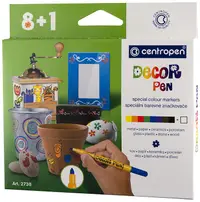 Set markere Centropen Décor Pen - 8 culori și corector