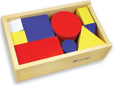 Cubulete din lemn Andreu toys - Forme si culori