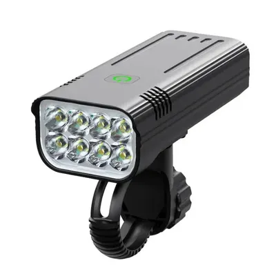 Far aliaj 8 LED, 450 lumeni, 5 moduri luminare, baterie 5200 mAh