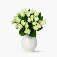 Buchet de 9 minirosa albi