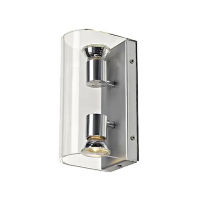 Retrosix Gu10 Wall Up-Down, Clear, Gu10, Max. 2x 50w