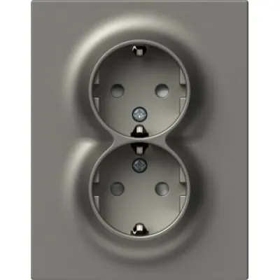 Logiq Priza Dubla SCHUKO Slim 16A Titan, TEM Modul TEM-VQ16TIF-U