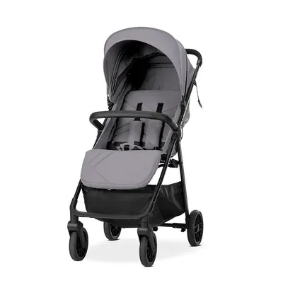 Carucior pentru copii Lorelli Zozu Grey, ultrausor, pliere cu o mana, 5.8 kg, pana la 22 kg, roti cu suspensii