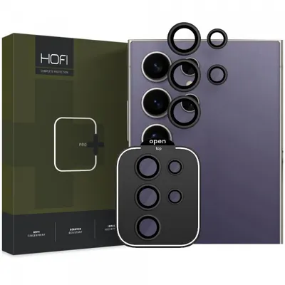 Folie de protectie Camera Spate HOFI CamRing PRO+ pentru Samsung Galaxy S24 Ultra S928, Sticla Securizata, Neagra