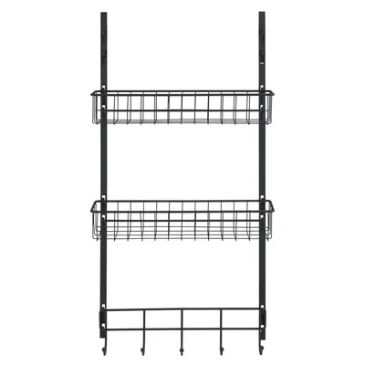 Raft de ușă pentru agățat Wenko Rack Black