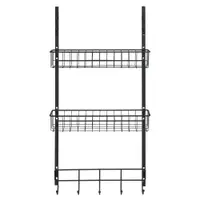 Raft de ușă pentru agățat Wenko Rack Black