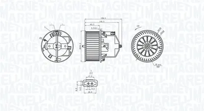 Ventilator habitaclu potrivit VOLVO S60 II, S80 II, V60 I, V60 II, V70 II, V70 III, XC60 I, XC70 II 1.6-4.4 05.05