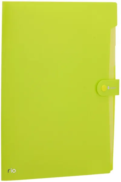 Mapa cu 8 compartimente Deli Rio - EB40102, A4, verde