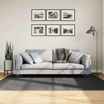 vidaXL Covor IZA aspect scandinav cu fire scurte, antracit,140x200cm