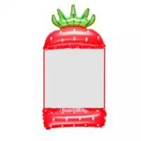 Saltea gonflabila tip hamac, pentru plaja si piscina, dimensiune 150 x 70 cm, model Capsunica