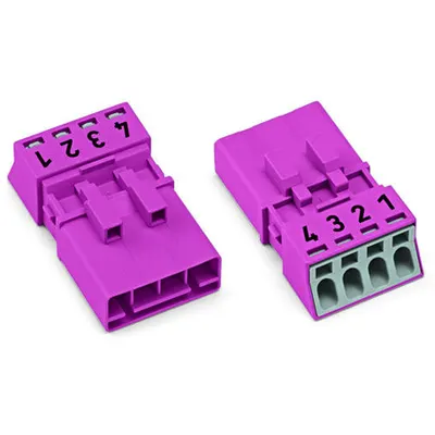 Plug; 4-pole; 1,50 mm²; pink
