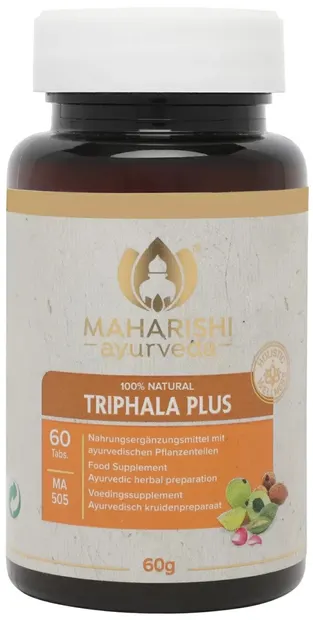 Triphala Plus pentru digestie bună, 60 tablete, Maharishi Ayurveda