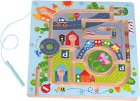 Jucarie de lemn pentru copii Tooky Toy - Labirint mare Oras