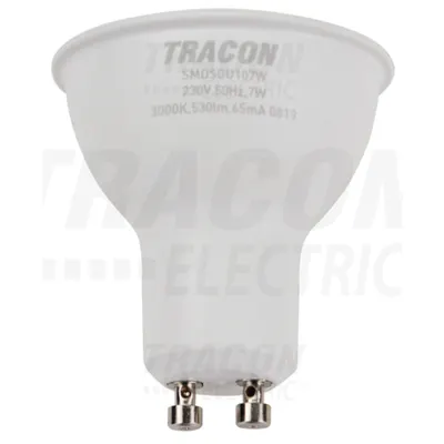 Sursa spot cu LED SMD,carcasadin mat.plastic,cu LED SAMSUNG SMDSGU107W 230V,50Hz,GU10,7W,530lm,3000K,120°,SAMSUNG chip,EEI=A+