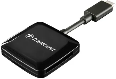 Cititor de carduri Transcend - RDC3, SD/microSD, USB-C, negru