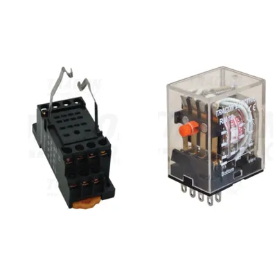 Pachet Releu Miniaturizat 12V DC si Soclu Compatibil RM14