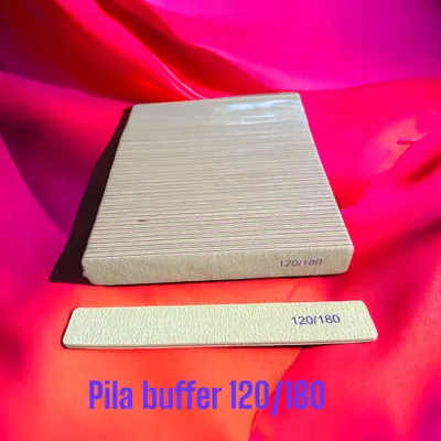 Pilă Buffer Profesională 120/180 Formă Dreaptă | Manichiură Gel și Acryl Engros