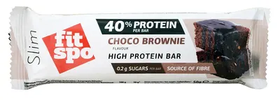 Baton proteic Slim, brownie, 50 g, FitSpo