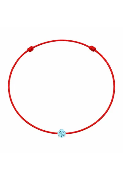 Bratara martisor decorata cu cristal Preciosa - Albastru aquamarin
