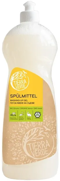 Gel ecologic pentru spalat vase Tierra Verde - Cu ulei de lămâie, 1 l