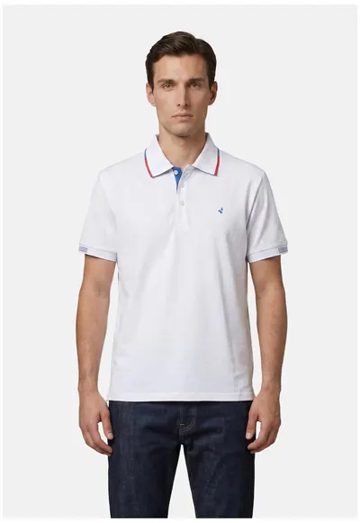 Tricou polo cu croiala regular-fit - Alb