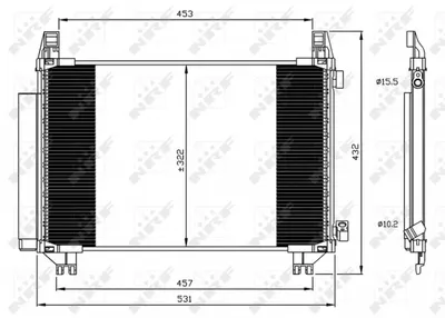 Radiator AC condensator cu uscator potrivit TOYOTA YARIS 1.0 1.3 12.10