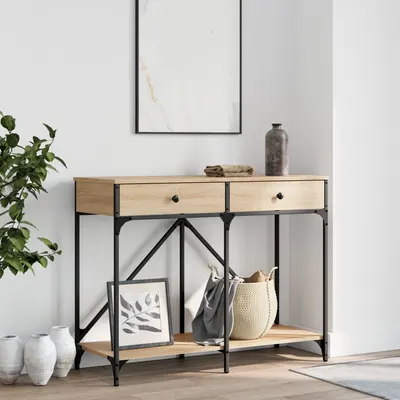 vidaXL Măsuță consolă, stejar sonoma, 100x39x78,5 cm, lemn prelucrat