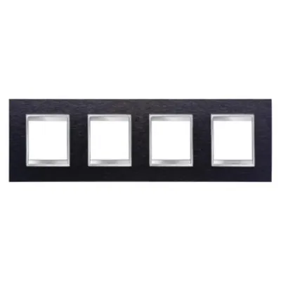 Placa ornament CProiector HORUS LUX international - IN METAL - 2+2+2+2 modul HORIZONTAL - ALUMINIUM BLACK - CProiector HORUS