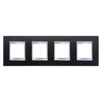 Placa ornament CProiector HORUS LUX international - IN METAL - 2+2+2+2 modul HORIZONTAL - ALUMINIUM BLACK - CProiector HORUS
