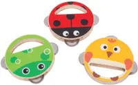 Instrument muzical din lemn Bigjigs - Tamburina, sortiment
