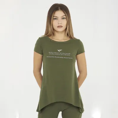 Femei Gimnastică Tricou Verde Militar Europa