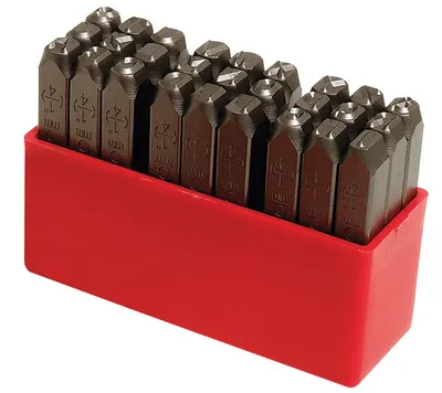 Set 27 poansoane litere 6 mm