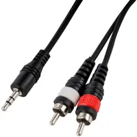 Cablu Cascha - HH 2099, 2х RCA/3.5 mm, 6 m, negru