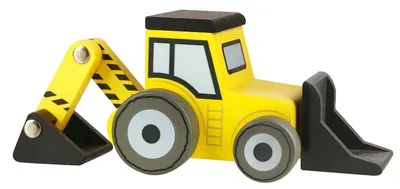 Jucărie din lemn 2 în 1 Orange Tree Toys - Excavator și colector, galben