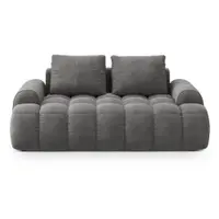 Canapea gri cu tapițerie din catifea 175 cm Linz – Cosmopolitan Design