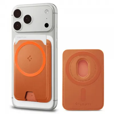 Portofel MagSafe, Spigen, Valentinus MagFit+ , Portocaliu AFA11340
